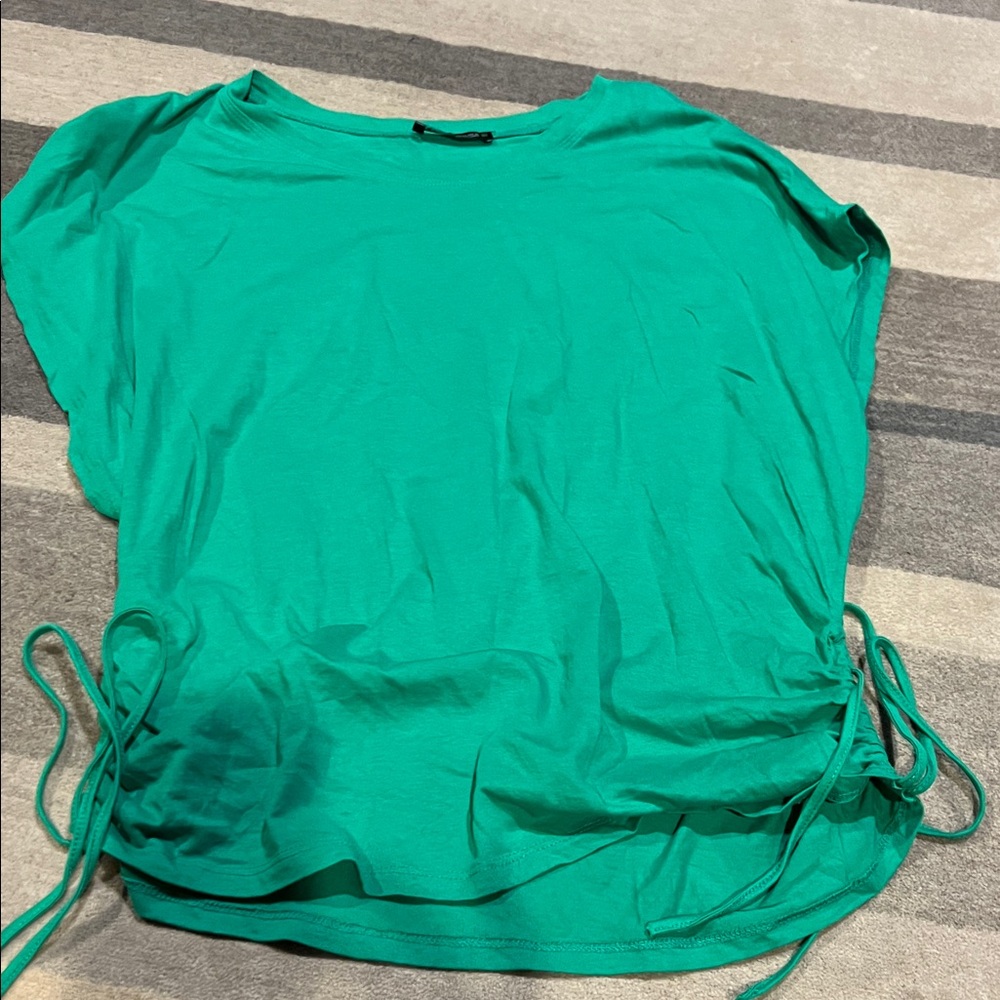 Zara Vibrant Green Short Sleeve Top